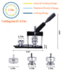37mm 1-1/2 Inch round button maker machine + 500pcs free button parts +adjustable circle cutter
