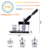 58mm 2-1/4 Inch button maker machine + 500pcs free button parts + adjustable circle cutter