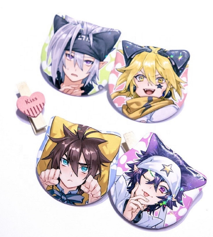 58×58mm(2.3×2.3'') CAT FACE SHAPE SUPPLIES FOR 1000 BADGES