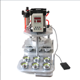 PP800 Pneumatic multi die heads machine for making badges/fridge magnets