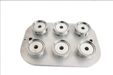 58mm round badge moulds set for PP800 Pneumatic multi die heads machine