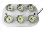 58mm round badge moulds set for PP800 Pneumatic multi die heads machine
