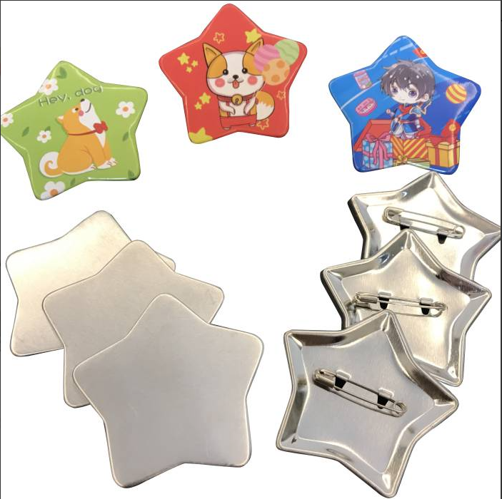 58*58 mm star shape pin button Parts for Badge Maker Machine can do Crafts