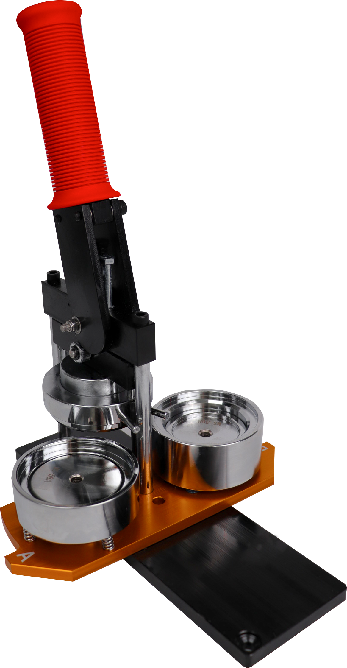 56mm Button Making Kit includes 1 Button Maker Machine+ 1 stand cutter+ 100 spring pin Button Making Supplies.