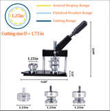 75mm 3 Inch button maker machine + 500pcs free button parts + adjustable circle cutter