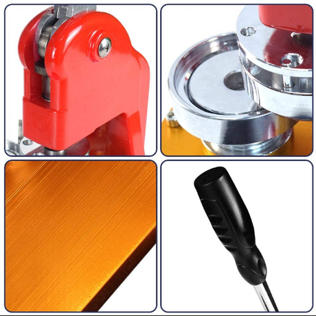 75MM 3 Inch round interchangeable moulds manual button machine + 500pcs button parts