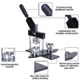 44mm 1-3/4 Inch button maker machine + 500pcs free button parts + adjustable circle cutter