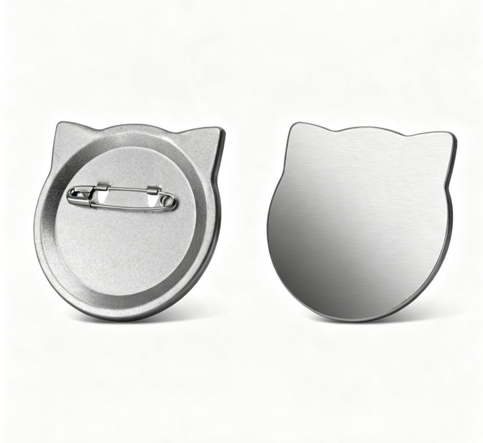 58×55mm(2.3×2.2'') Cat Face Shape Badge Set