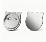 58×55mm(2.3×2.2'') Cat Face Shape Badge Set