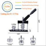 50mm 2 Inch button maker machine + 500pcs free button parts + adjustable circle cutter