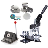 50mm 2 Inch Button Maker Machine + 500 pcs free Magnet Supplies + Graphic Punch