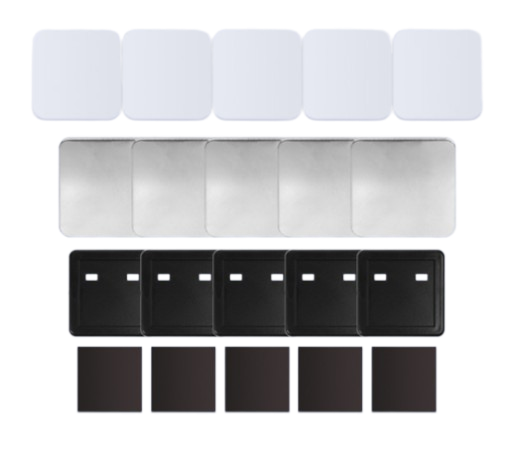 50×50mm(2×2'') SQUARE WITH ROUNDED CORNER BLACK PLASTIC SUPPLIES FOR 1000 MAGNETS