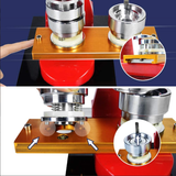 44MM 1-3/4 Inch round interchangeable moulds manual button machine + 500pcs button parts