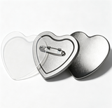 57×53mm(2.2×2.1'') Heart Badge Set