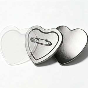 57×53mm(2.2×2.1'') HEART SUPPLIES FOR 100 BADGES