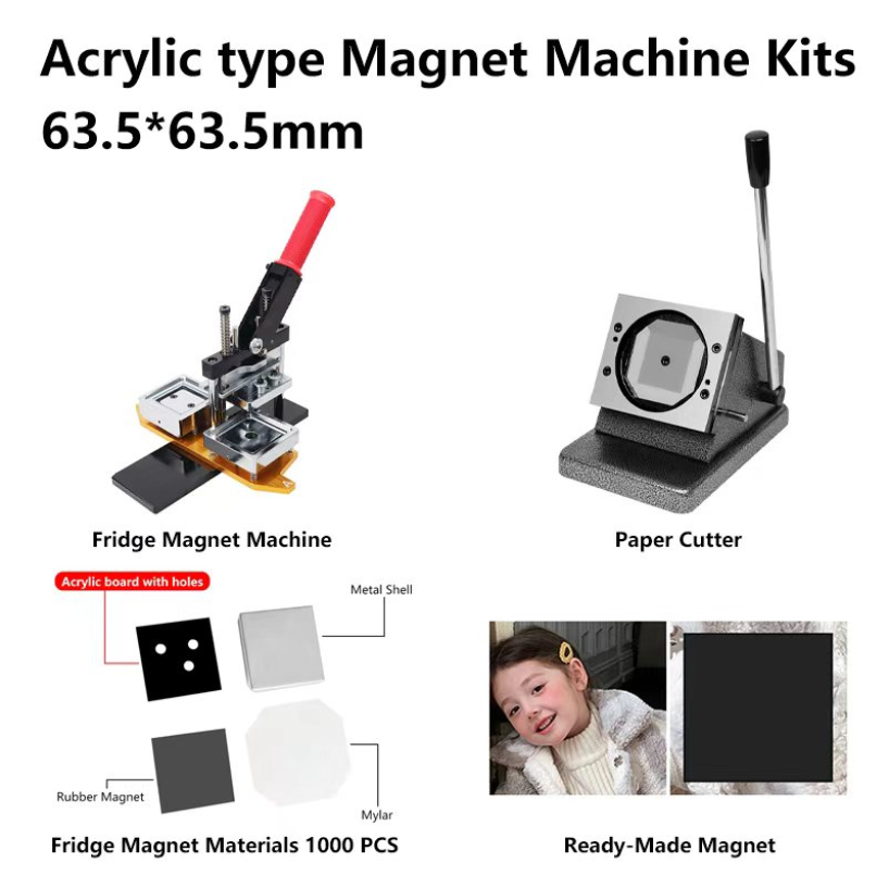 63.5×63.5mm(2.5×2.5'') Acrylic Square Magnet Set