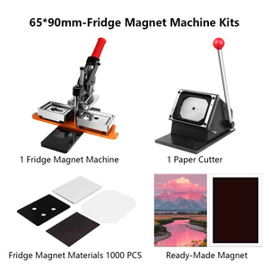 65*90mm Rectangle Magnet button machine complete set