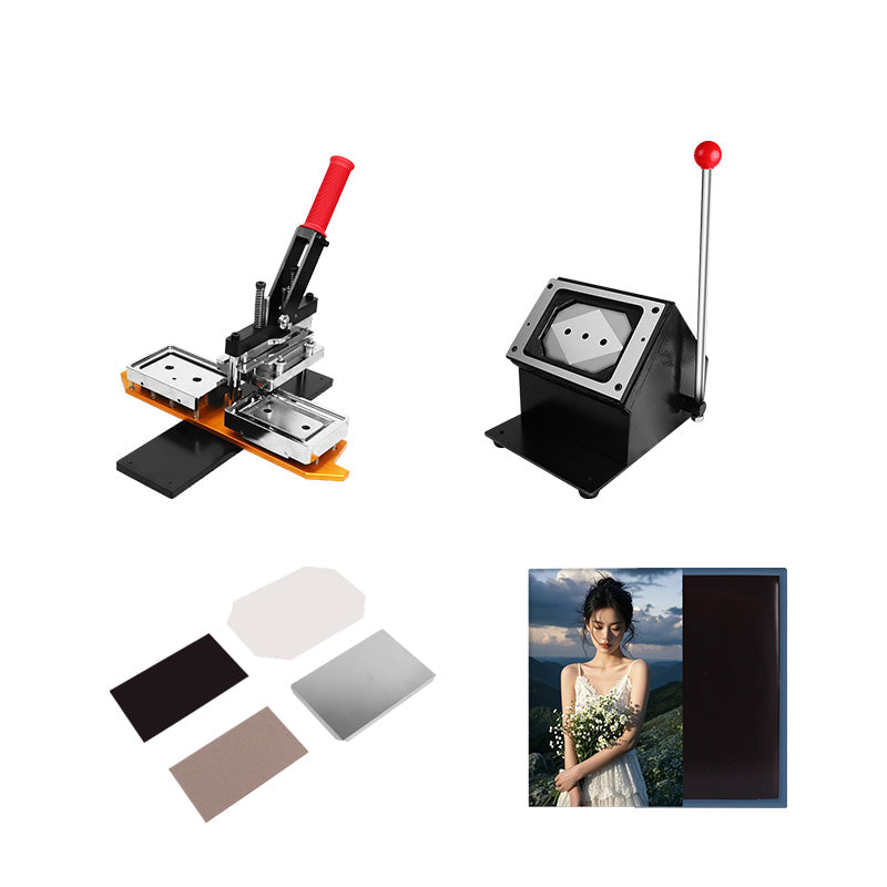 75*120mm Rectangle Magnet maker machine + Graphic punch + 1000 Magnet supplies