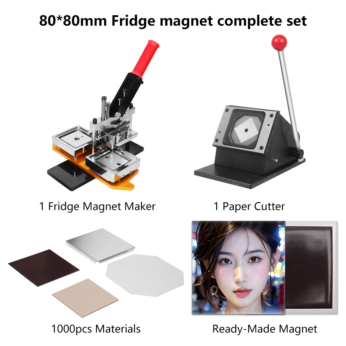 80*80mm Square 3 inch Magnet Making Machine complete set