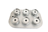 58mm round badge moulds set for PP800 Pneumatic multi die heads machine