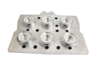 58mm round badge moulds set for PP800 Pneumatic multi die heads machine