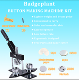 75mm 3 Inch button maker machine + 500pcs free button parts + adjustable circle cutter