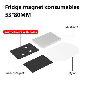 Acrylic magnet supplies complete set 1000sets size 53*80mm