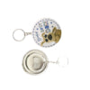 58mm 2-1/4 Inch Factory wholesale custom button bottle opener with keychain