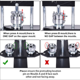 75mm 3 Inch button maker machine + 500pcs free button parts + adjustable circle cutter