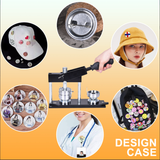 75mm 3 Inch button maker machine + 500pcs free button parts + adjustable circle cutter
