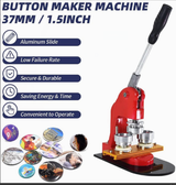 44MM 1-3/4 Inch round interchangeable moulds manual button machine + 500pcs button parts