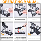 75mm 3 Inch round button maker machine + 500pcs free magnet parts + circle cutter