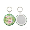 58mm 2-1/4 Inch round Custom Mirror Type Keychain