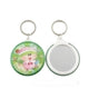 58mm 2-1/4 Inch round Custom Mirror Type Keychain