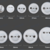 58MM 2-1/4 Inch round interchangeable moulds manual button machine + 500pcs button parts