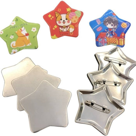 58*58 mm star shape pin button Parts for Badge Maker Machine can do Crafts